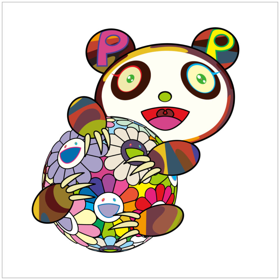 2020/7/22（水）発売】村上隆新作版画 “お花の玉に抱きついている子供のパンダ。” | 転売博士の転売LABO